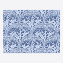 Art Nouveau Birds and Trees Pattern Postcard postcards