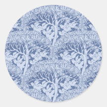 Art Nouveau Birds and Trees Pattern Stickers