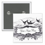 Art Nouveau Birds Pin