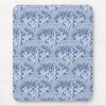 Art Nouveau Birds through Trees Pattern Mouse Pad
