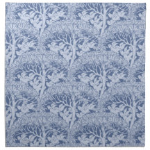 Art Nouveau Birds Through Trees Pattern Napkin Set