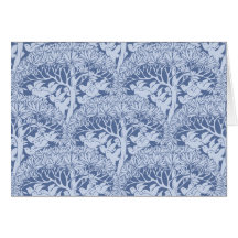 Art Nouveau Birds Through Trees Pattern Note Cards