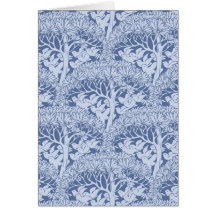 Art Nouveau Birds Through Trees Pattern Note Cards