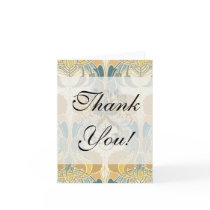 art nouveau bold flora design card