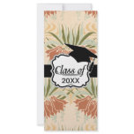 art nouveau bold floral decorative pattern grad rack card