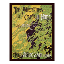 Art Nouveau Book Art, Adventures of Captain Horn Invites
