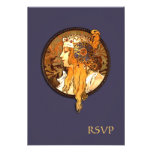 Art Nouveau Bride Wedding RSVP Card Personalized Invitations