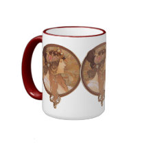 Art Nouveau - Byzantine Head, The Brunette mugs