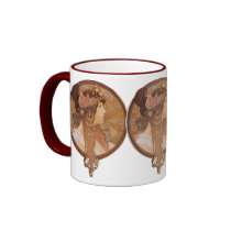 Art Nouveau - Byzantine Head, The Brunette Coffee Mug