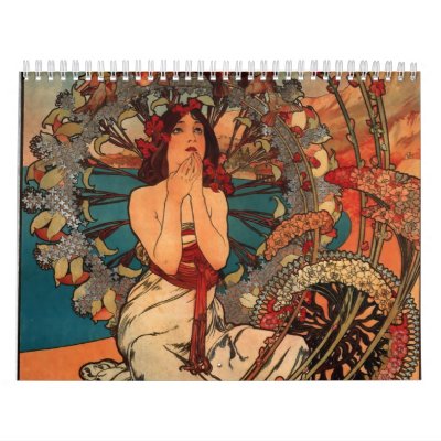 Art Nouveau Calendar by ellesgreetings