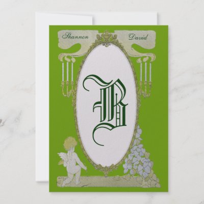 Art Nouveau Candelabra Wedding Invitation by ZazzleInvites
