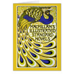 Art Nouveau Card: Peacock Illustration
