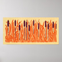 Art Nouveau Cat Tails - Print