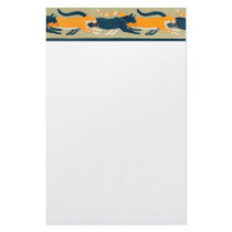 Art Nouveau Cats and Flowers stationery
