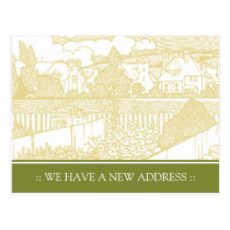 Art Nouveau Change of Address Postcard postcards
