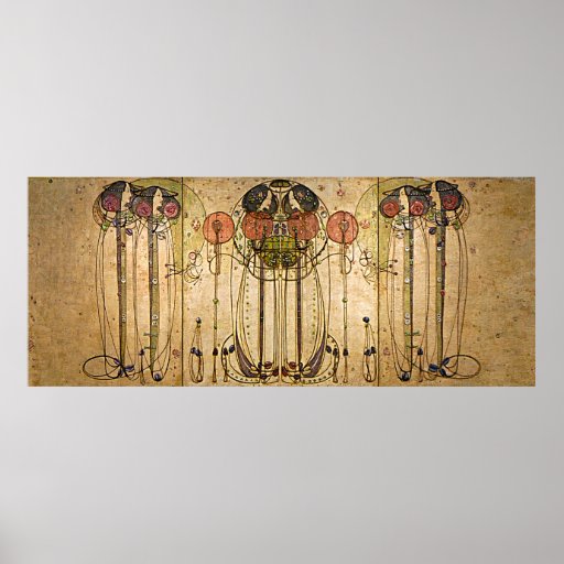 Art Nouveau Charles Mackintosh The Wassail Poster | Zazzle