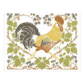 Art Nouveau Chickens Post Cards