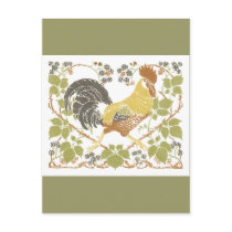 Art Nouveau Chickens Post Card