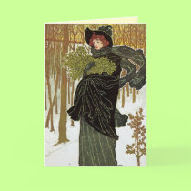 Art Nouveau Christmas Card by golden_oldies Art Nouveau Christmas Card