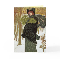 Art Nouveau Christmas Card by golden_oldies Art Nouveau Christmas Card