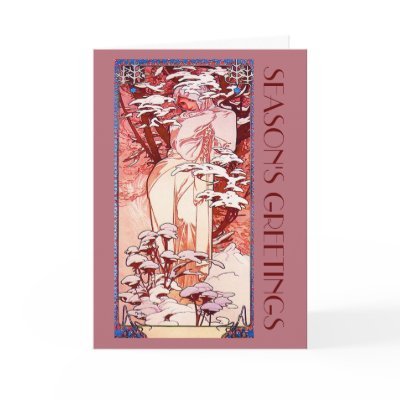 Art Nouveau Christmas Cards by VintageFactory