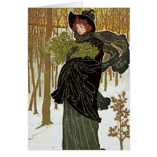 Art Nouveau Christmas Card