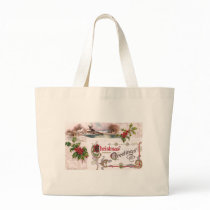 Art Nouveau Christmas Greetings with Holly bags by pinkalmond Art Nouveau Christmas Greetings with Holly bags