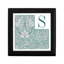 Art Nouveau Custom Monogram Tile Gift Box