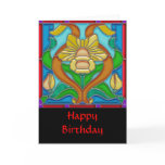 Art Nouveau Daffodil Stain Glass Frame Cards