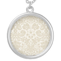 Art nouveau damask golden floral design custom jewelry