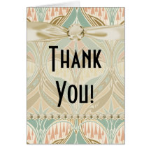 art nouveau decorative bliss pattern greeting cards