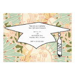 art nouveau decorative foliage floral graduation invites