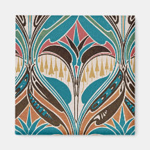 Art Nouveau Design #11 at Emporio Moffa Fridge Magnet