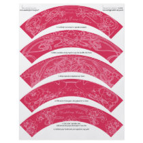 Art Nouveau DIY Wedding Cupcake Wrappers Wraps Flyers