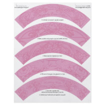 Art Nouveau DIY Wedding Cupcake Wrappers Wraps Personalized Flyer