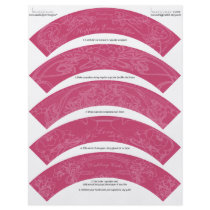Art Nouveau DIY Wedding Cupcake Wrappers Wraps Flyer Design