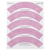 Art Nouveau DIY Wedding Cupcake Wrappers Wraps Flyer Design