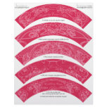 Art Nouveau DIY Wedding Cupcake Wrappers Wraps Letterhead Design
