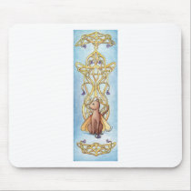 Art Nouveau Fairy Cat mousepads