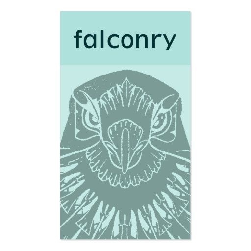 Art Nouveau Falcon Business Card - Teal