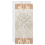 art nouveau floral blossoms rack card