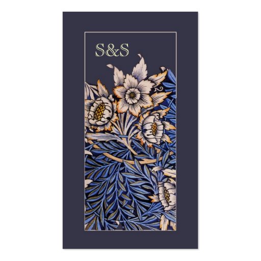 Art Nouveau Floral Business Card (front side)