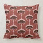 Art Nouveau Floral Pattern Throw Pillow