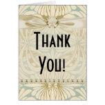 art nouveau floral swirl pattern neutrals greeting cards