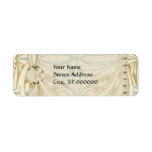 art nouveau floral swirl pattern neutrals custom return address labels