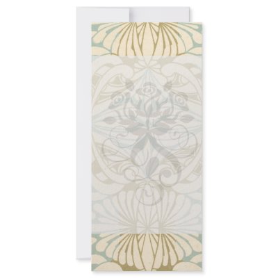 art nouveau floral swirl pattern neutrals rack card by dooni_damask