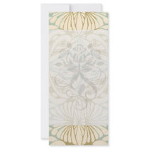 art nouveau floral swirl pattern neutrals rack card