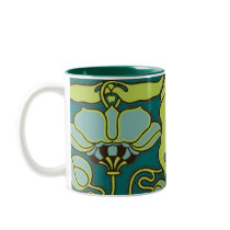 Art Nouveau Flower mugs