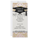 art nouveau flower pattern graduation custom announcements