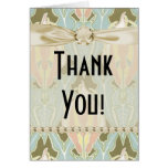 art nouveau flower vintage pattern card